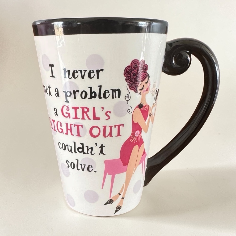 Hallmark  GIRLS NIGHT OUT  Coffee Cup Mug Ceramic Collectors Scroll Handle